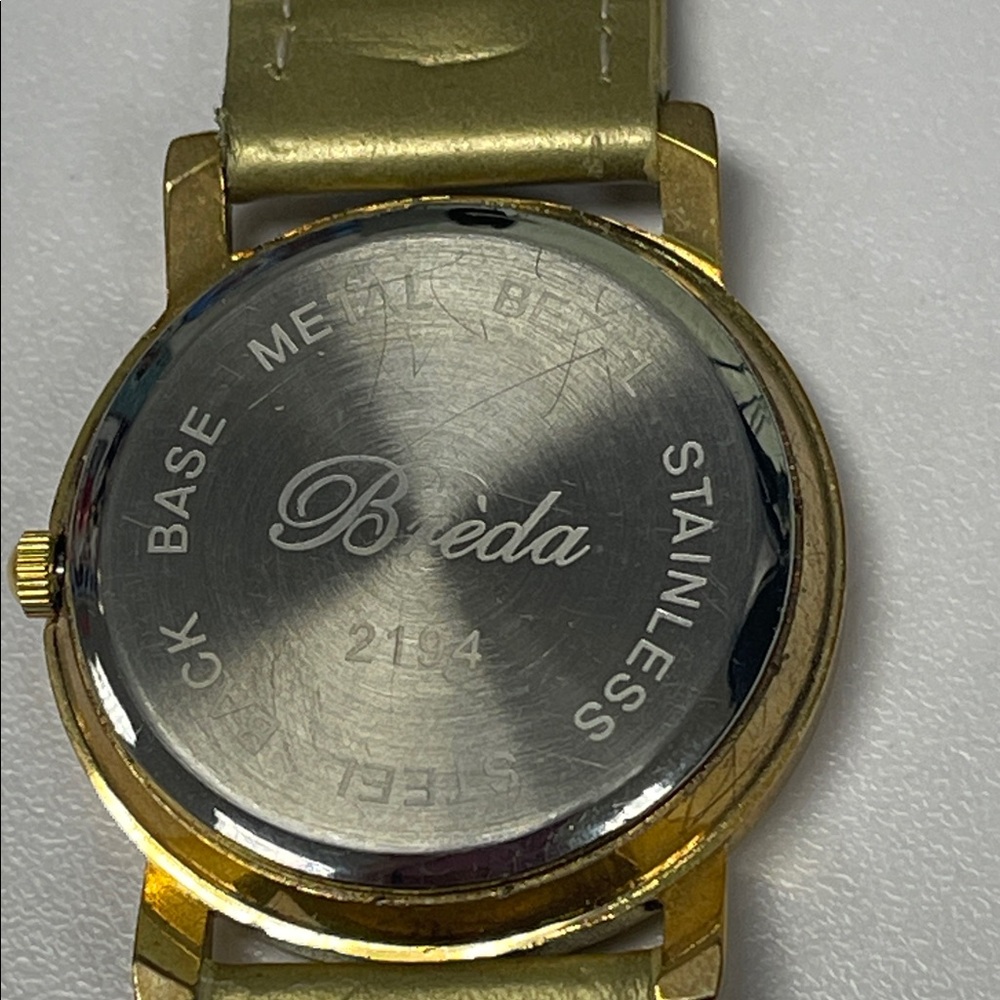 Breda Gold Watch with Leather Strap - Picture 3 of 4